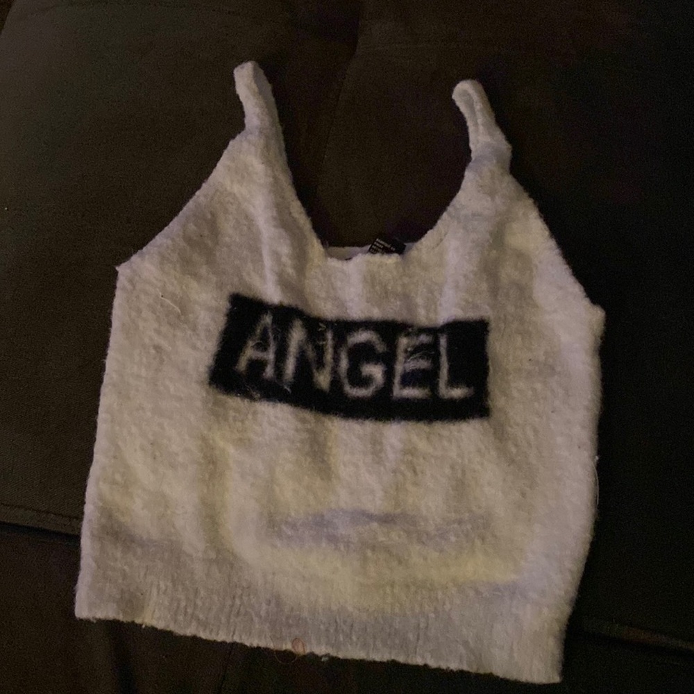 Soft white cropped cami